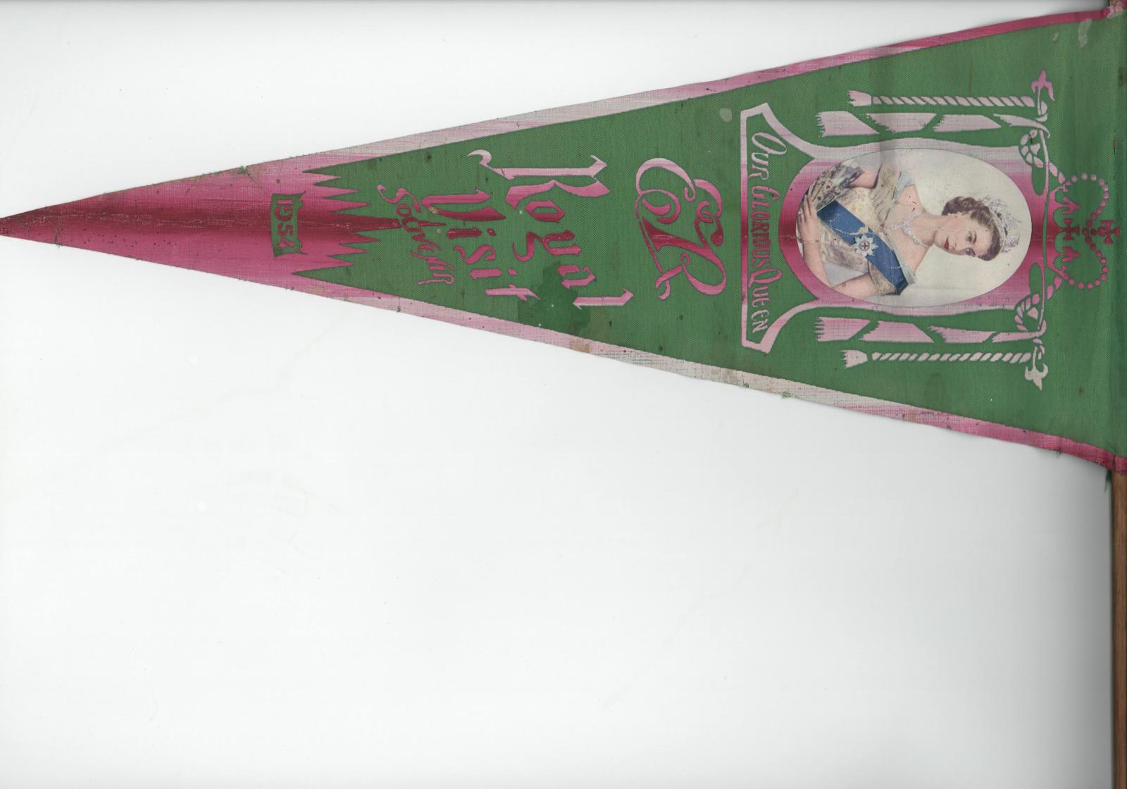 Pennant flag in commemoration of Royal visit