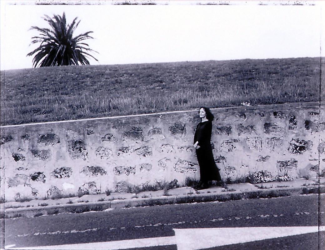 Black and white photograph print of Joan London