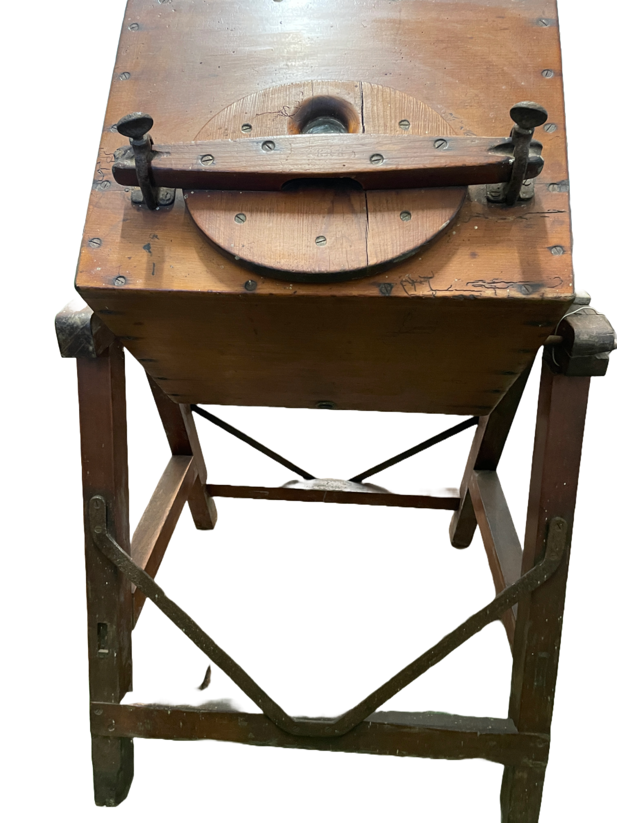 Wooden box Butter Churn on stand