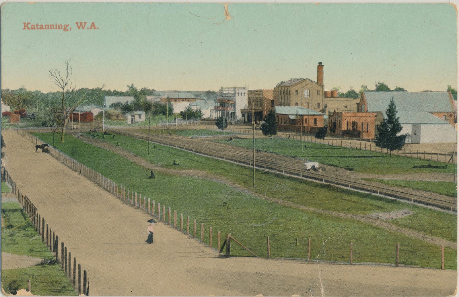 Postcard of Katanning Railway and Flour Mill