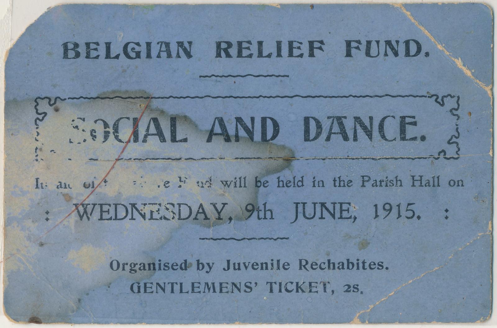 Belgium Relief Fund Social Dance Ticket