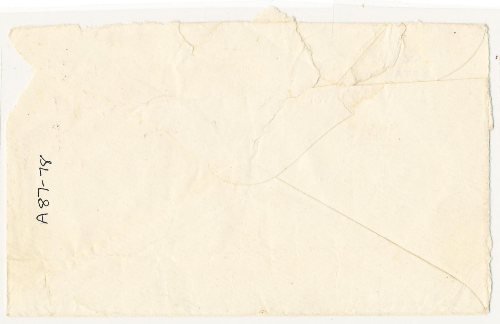 Back of W.G. Drew Envelope