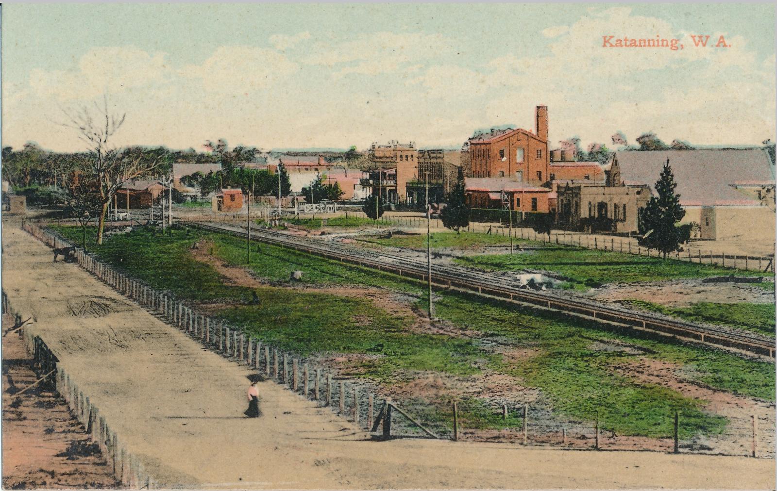 Postcard of Katanning Railway and Flour Mill