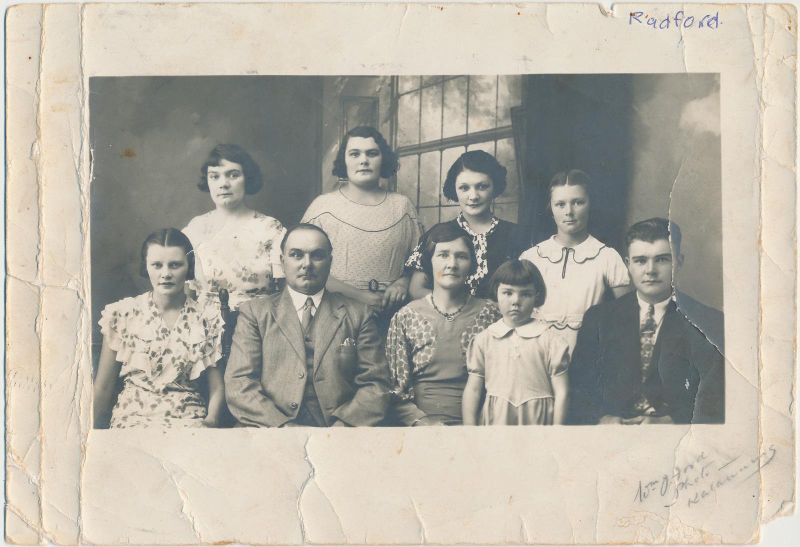 Arthur Radford and family