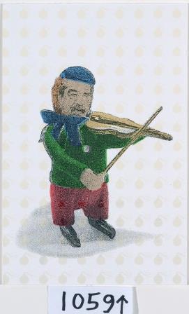 Screenprint depicting a man playing the violin 