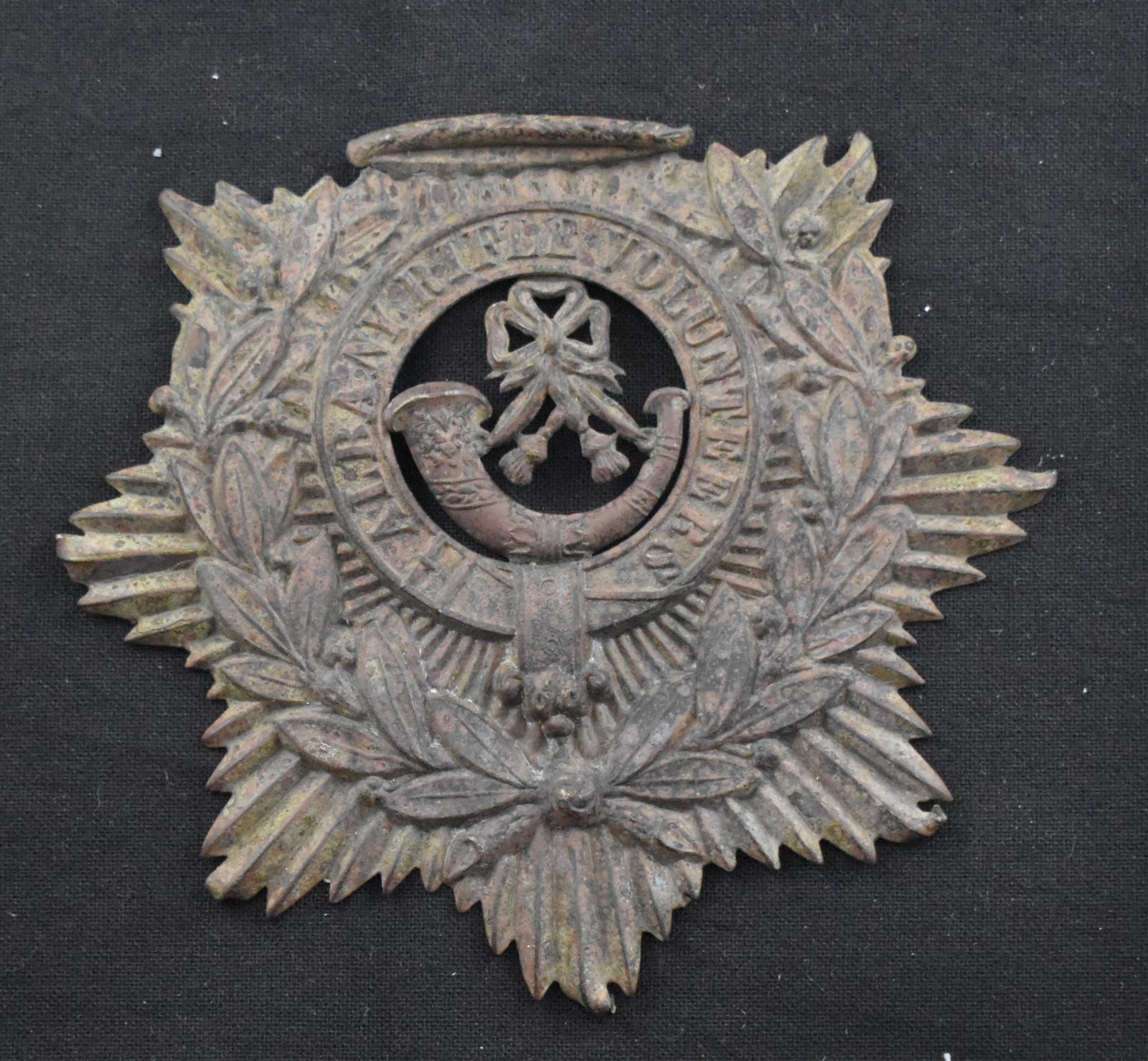 Albany Rifle Volunteers Helmet Badge - front