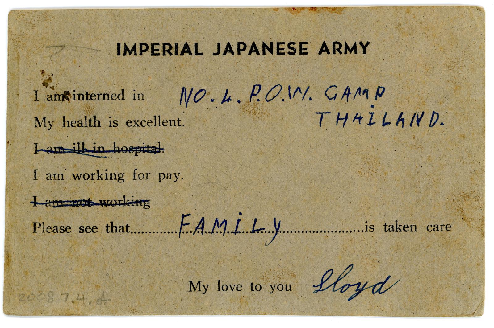 POW postcard