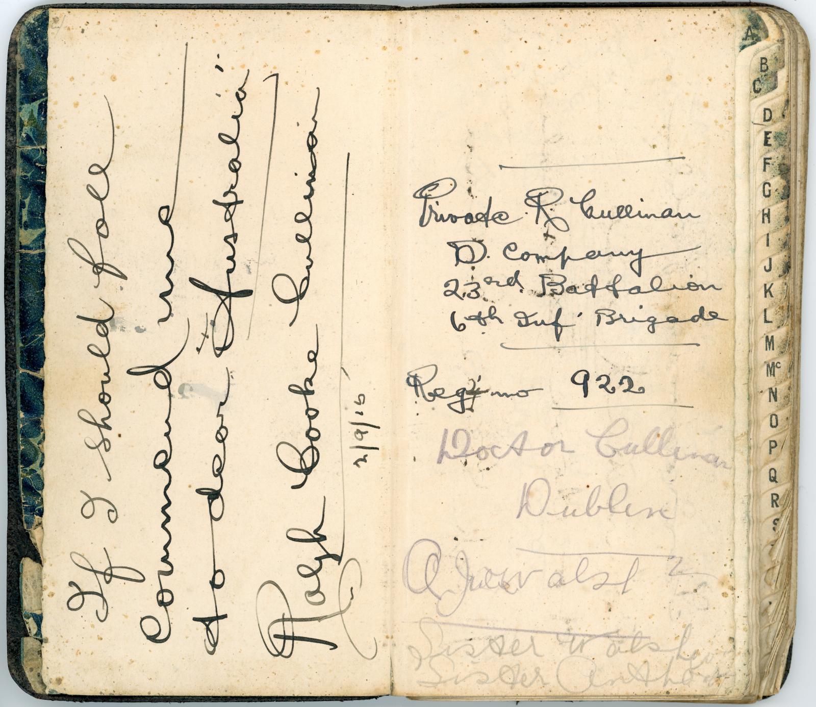 Inscription page 1