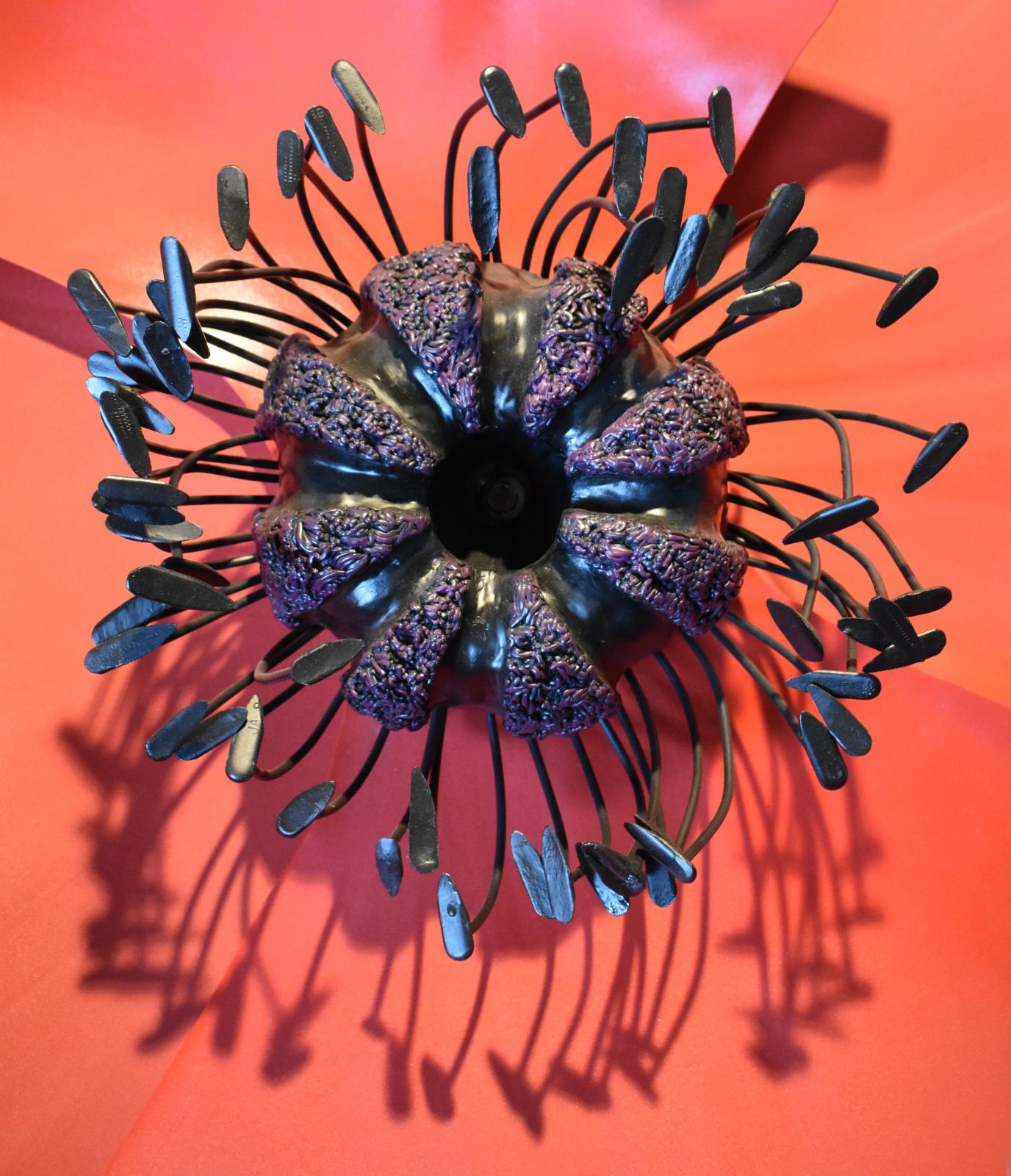 Poppy sculpture - ovary and stamen