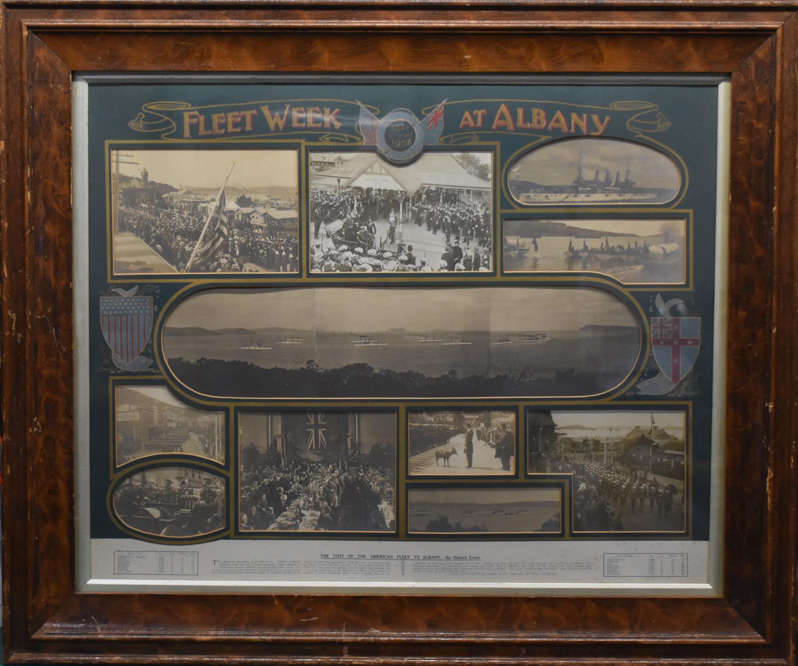 Framed presentation of "FLEET WEEK AT ALBANY"