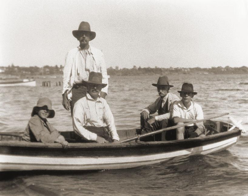 Shaw Family Boating On The River