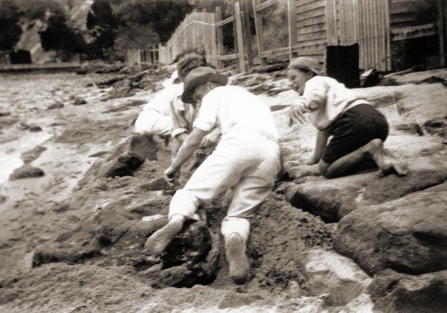 Digging For Worms, Freshwater Bay c.1930