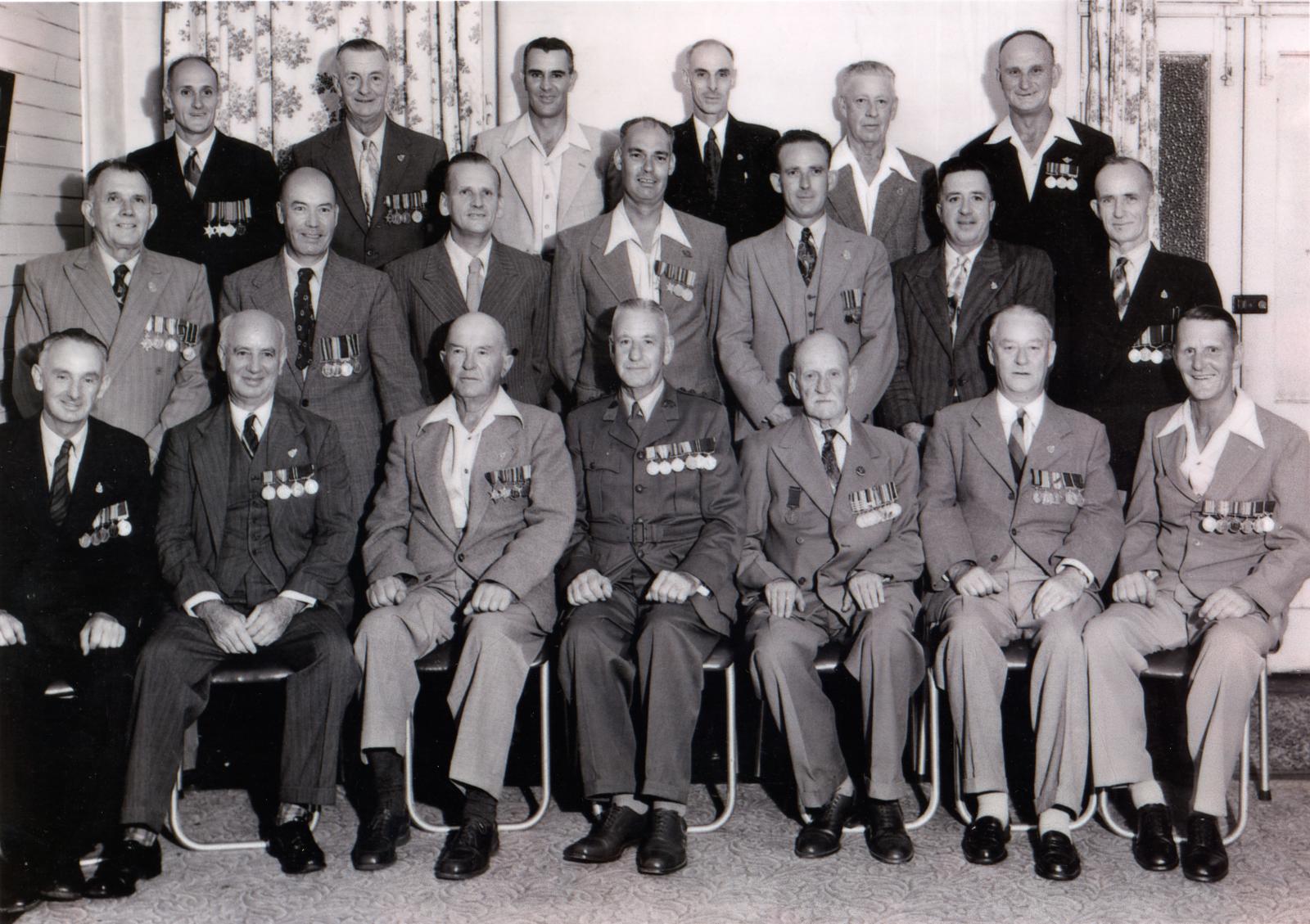 Photograph of 20 Servicemen, including N.W. BAKER