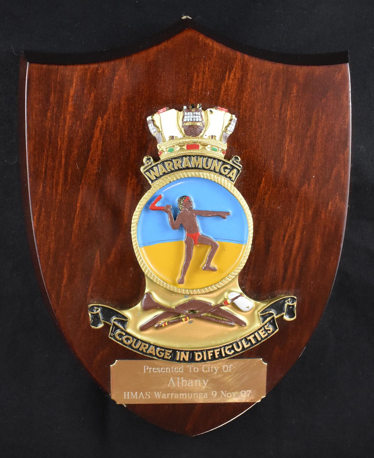 HMAS Warramunga Plaque