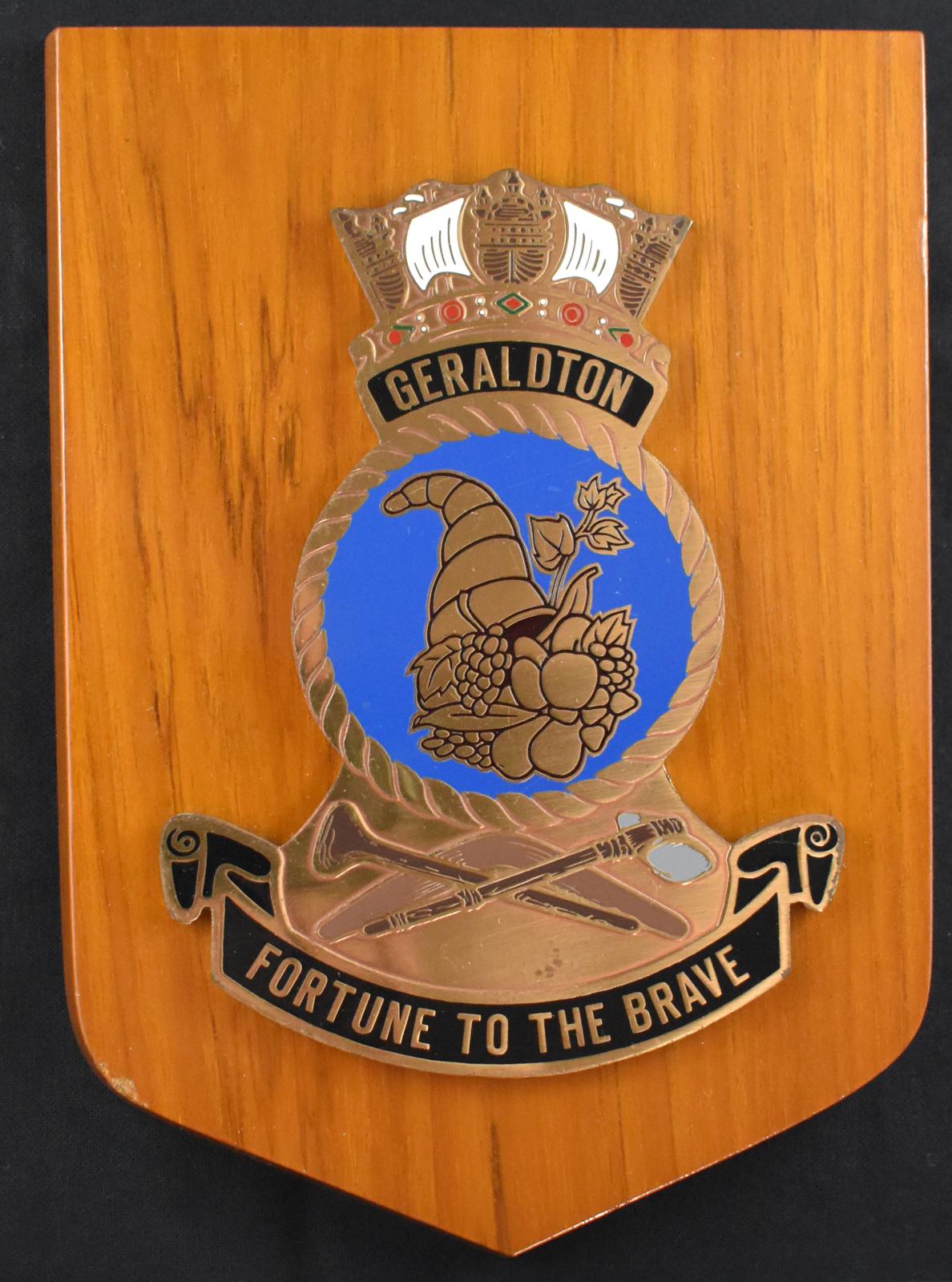 HMAS Geraldton Plaque