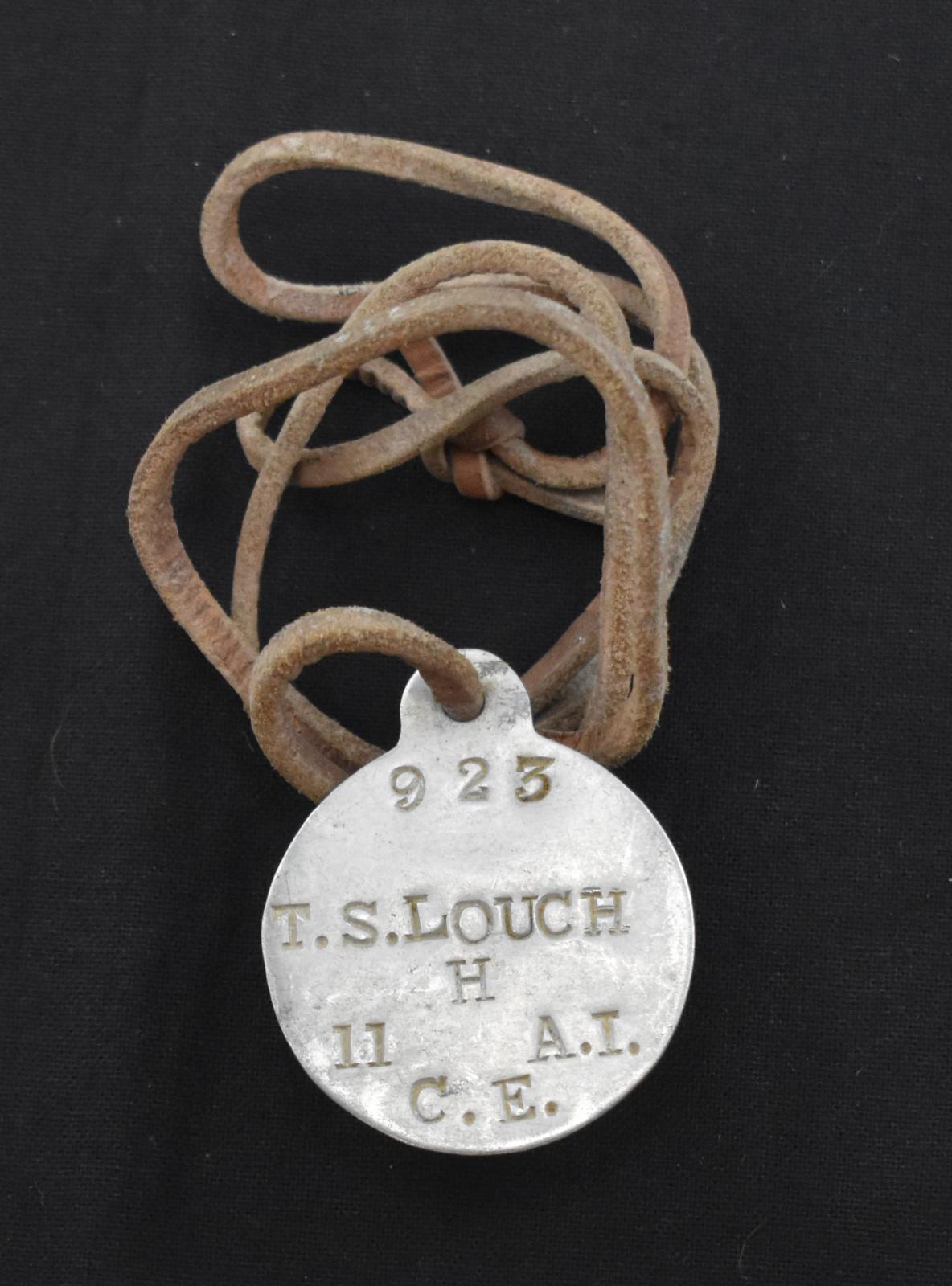 Identity Disc of Pte. T. S. LOUCH