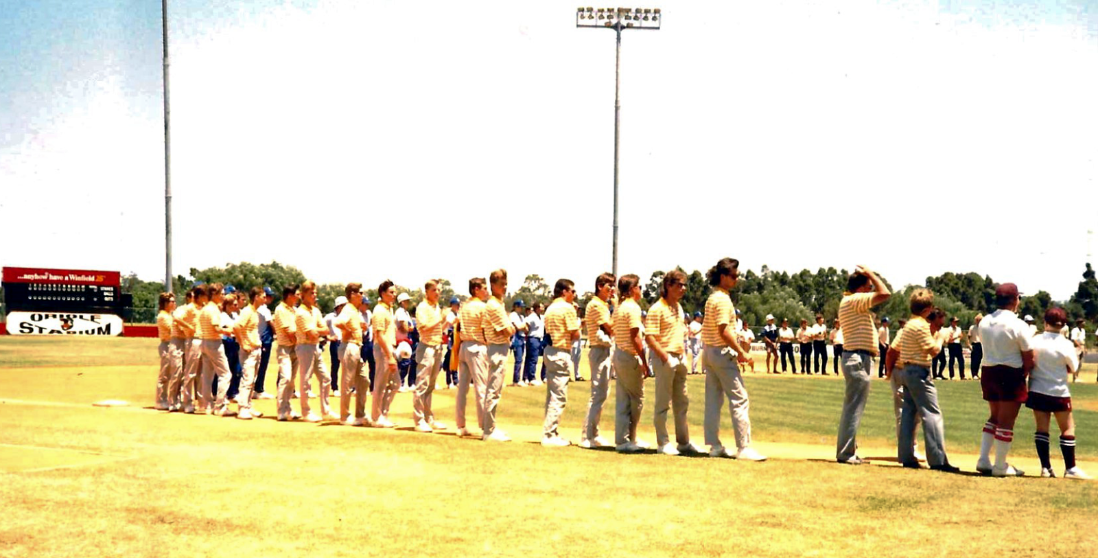 West Australian 1987 Under-18 baseball team at Oriole Park, Sydney