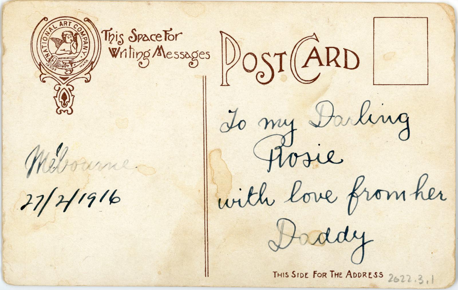 Reverse of picture postcard