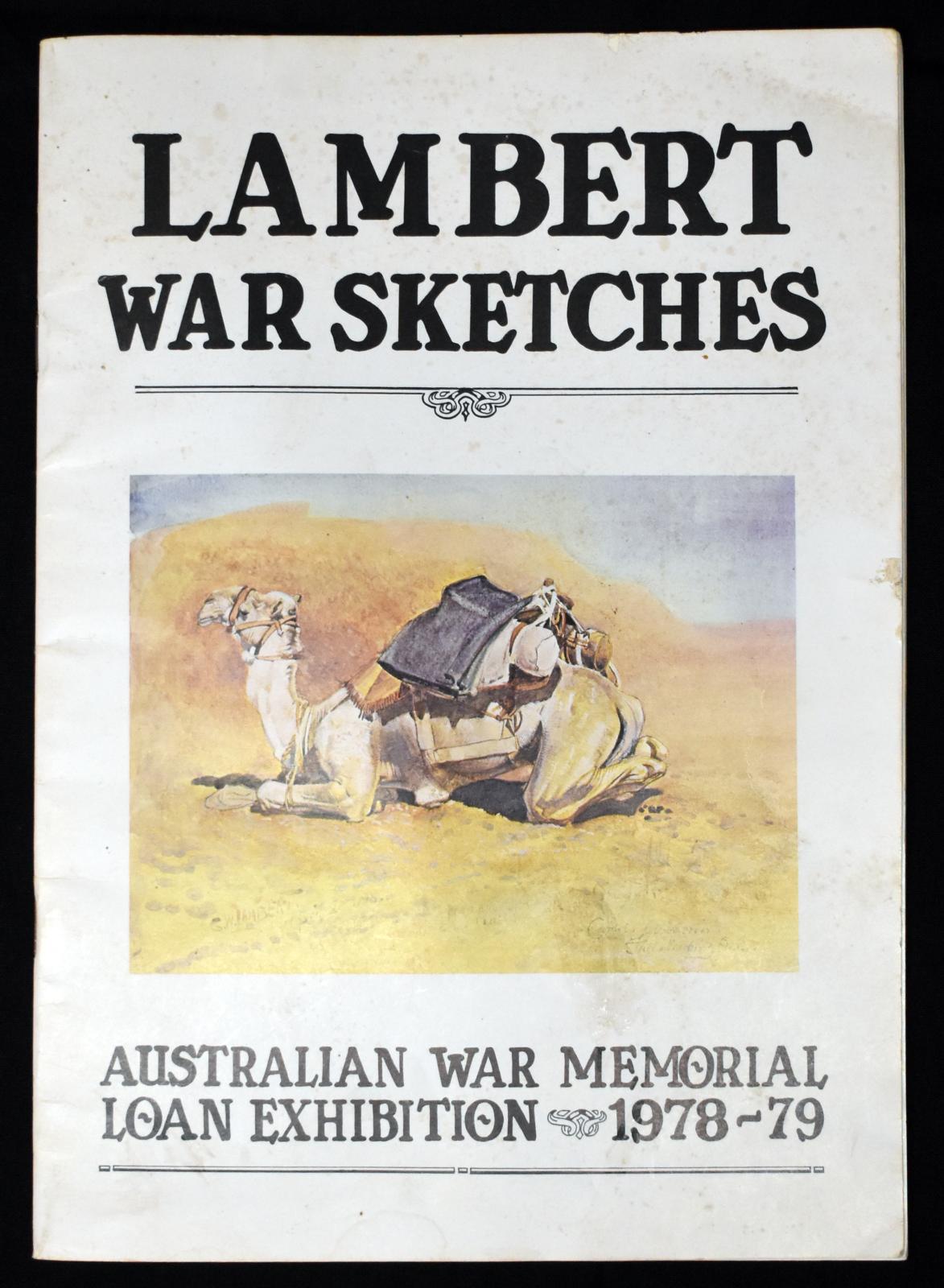 Lambert War Sketches Loan Exhibition 1978-79 Catalogue - cover