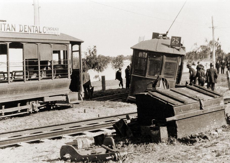 Tram Derailment At Crawley Bay