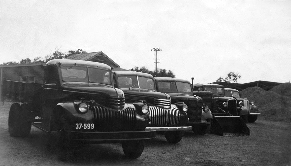 Trucks At The Claremont Council Depot