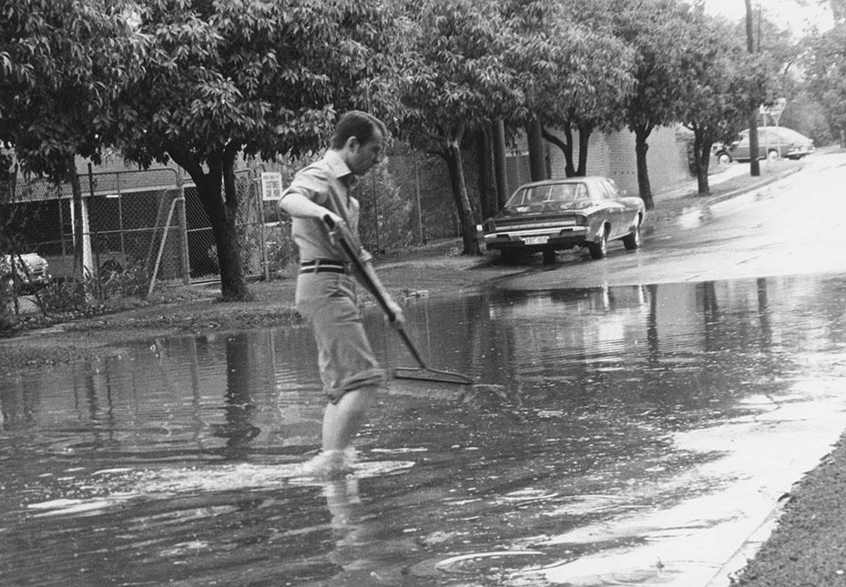 Flooding Walter Street, Claremont