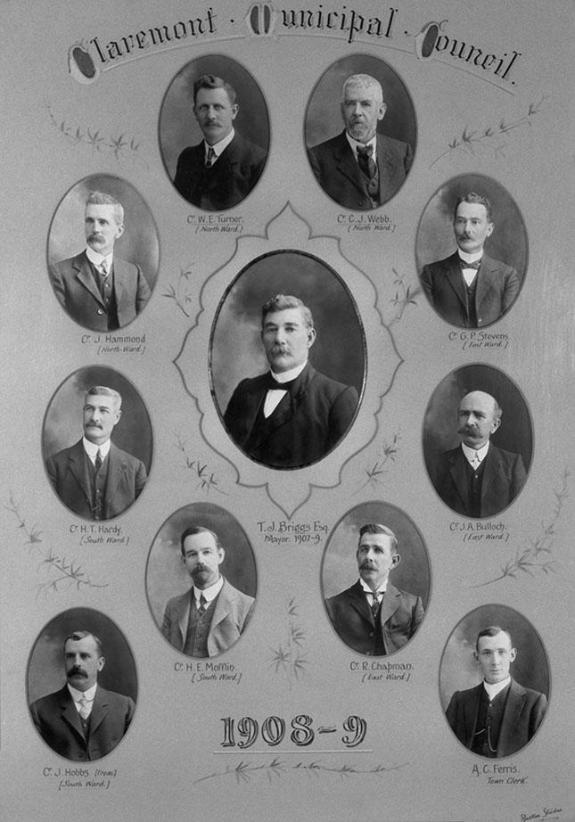 Claremont Municipal Council Mayor & Councillors 1908-1909