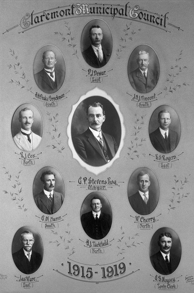 Claremont Municipal Council Mayor & Councillors 1915-1919