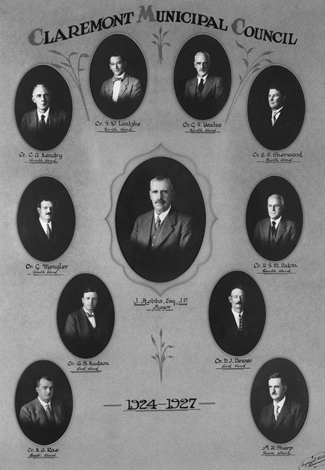 Claremont Municipal Council Mayor & Councillors 1924-1927