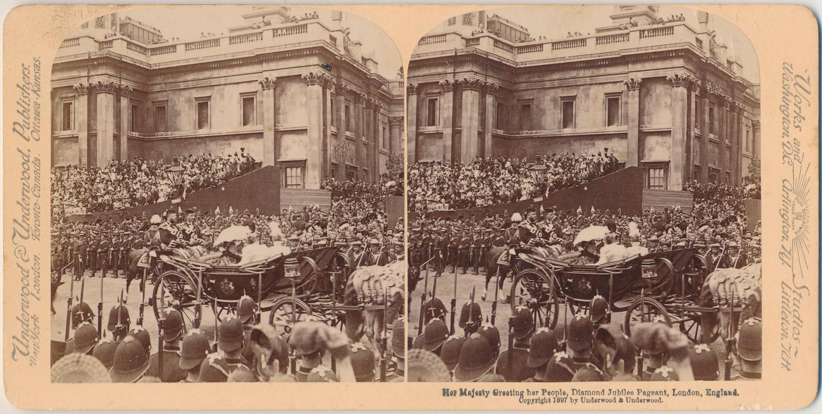 Her Majesty greeting her people at her Diamond Jubilee in 1897