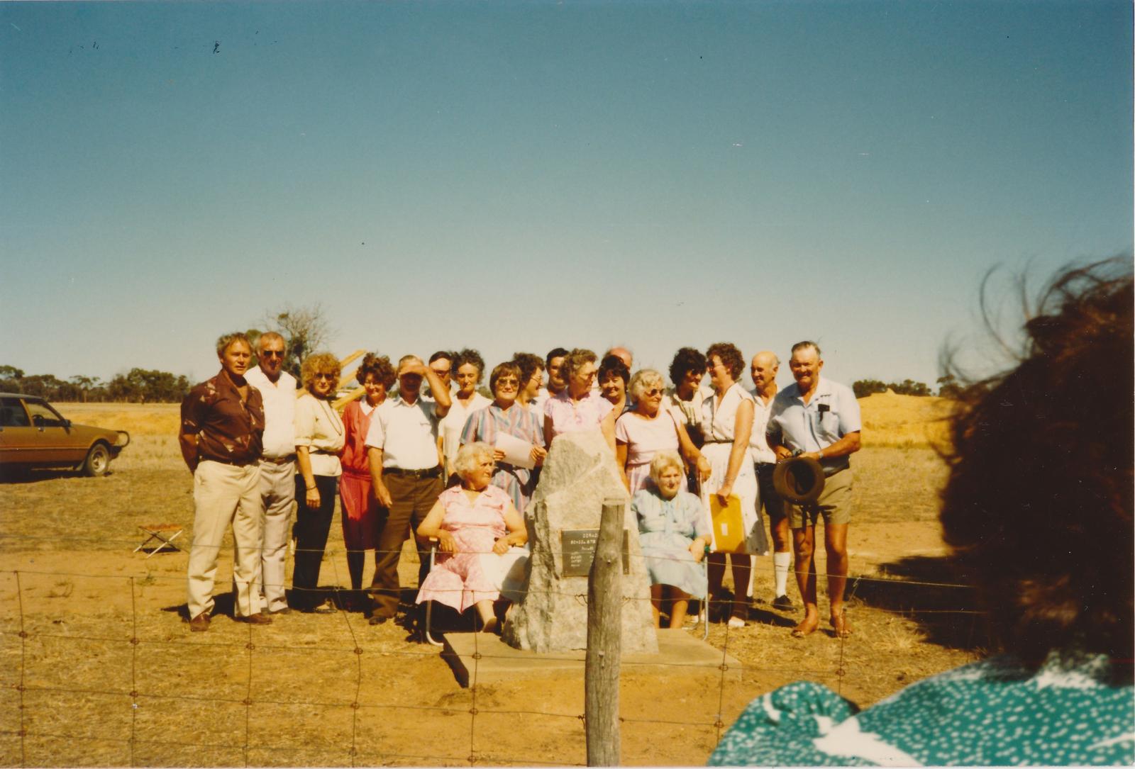 Teachers and Students at Corackine Plaque unveiling