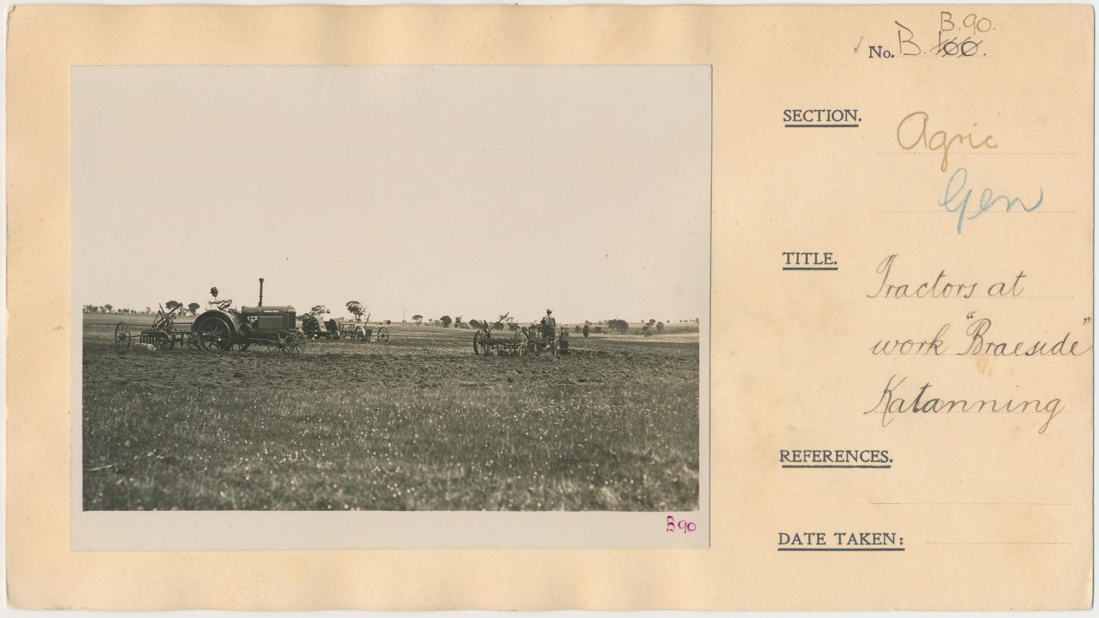 Tractors at work 'Braeside' Katanning