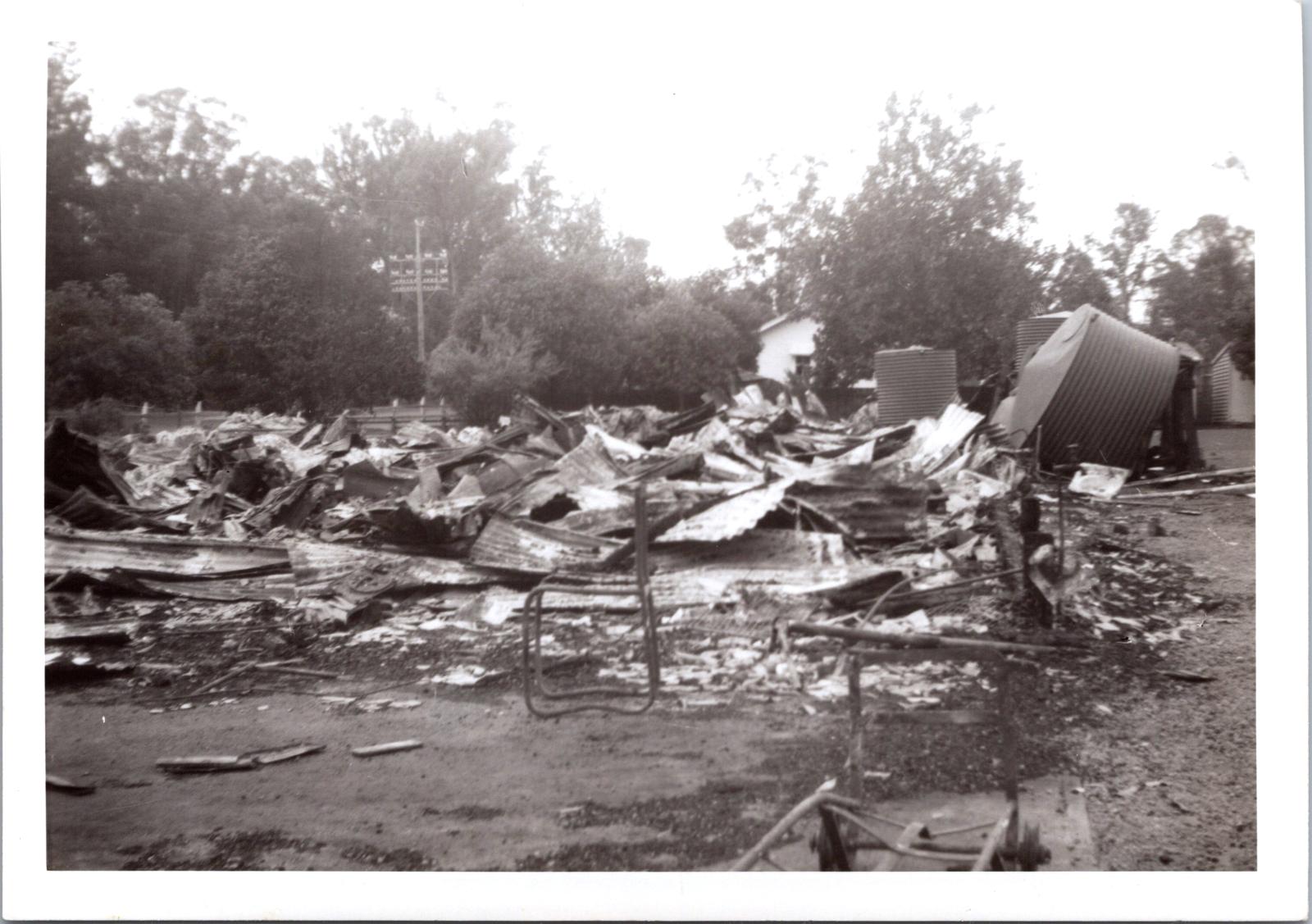 Greenbushes Primary after fire 14 Feb 1965