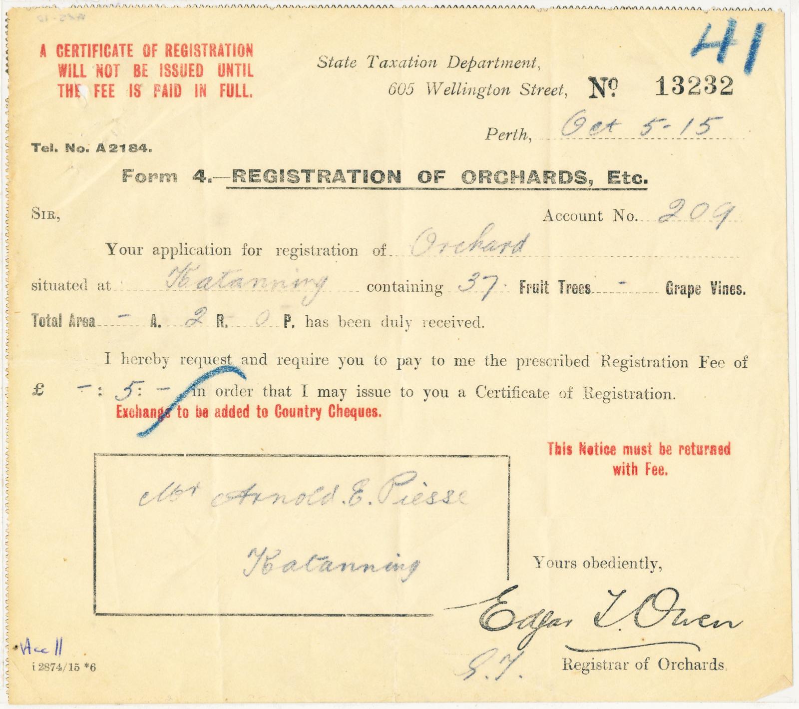 Orchard Registration