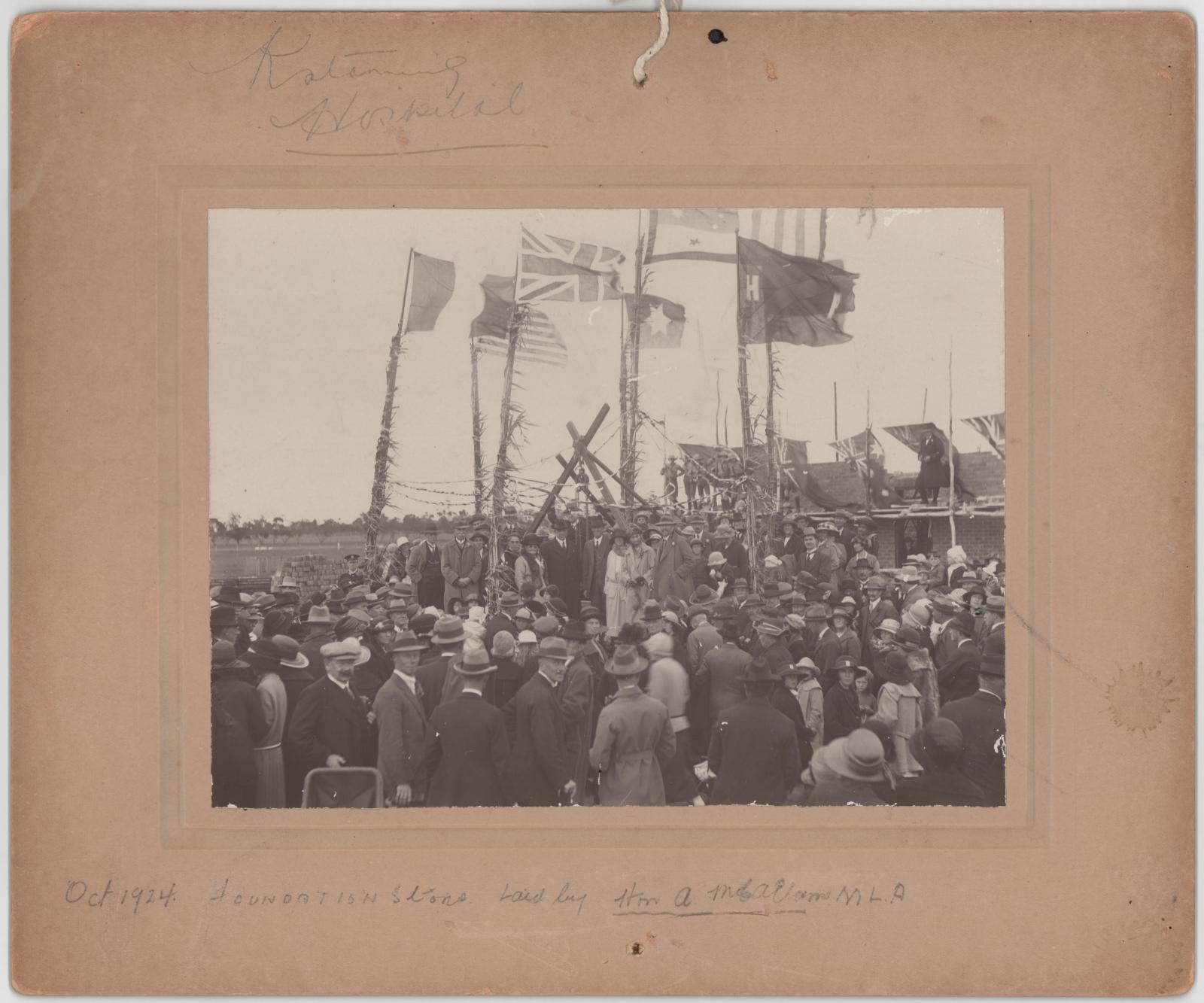 Laying of Foundation Stone of Katanning Hospital