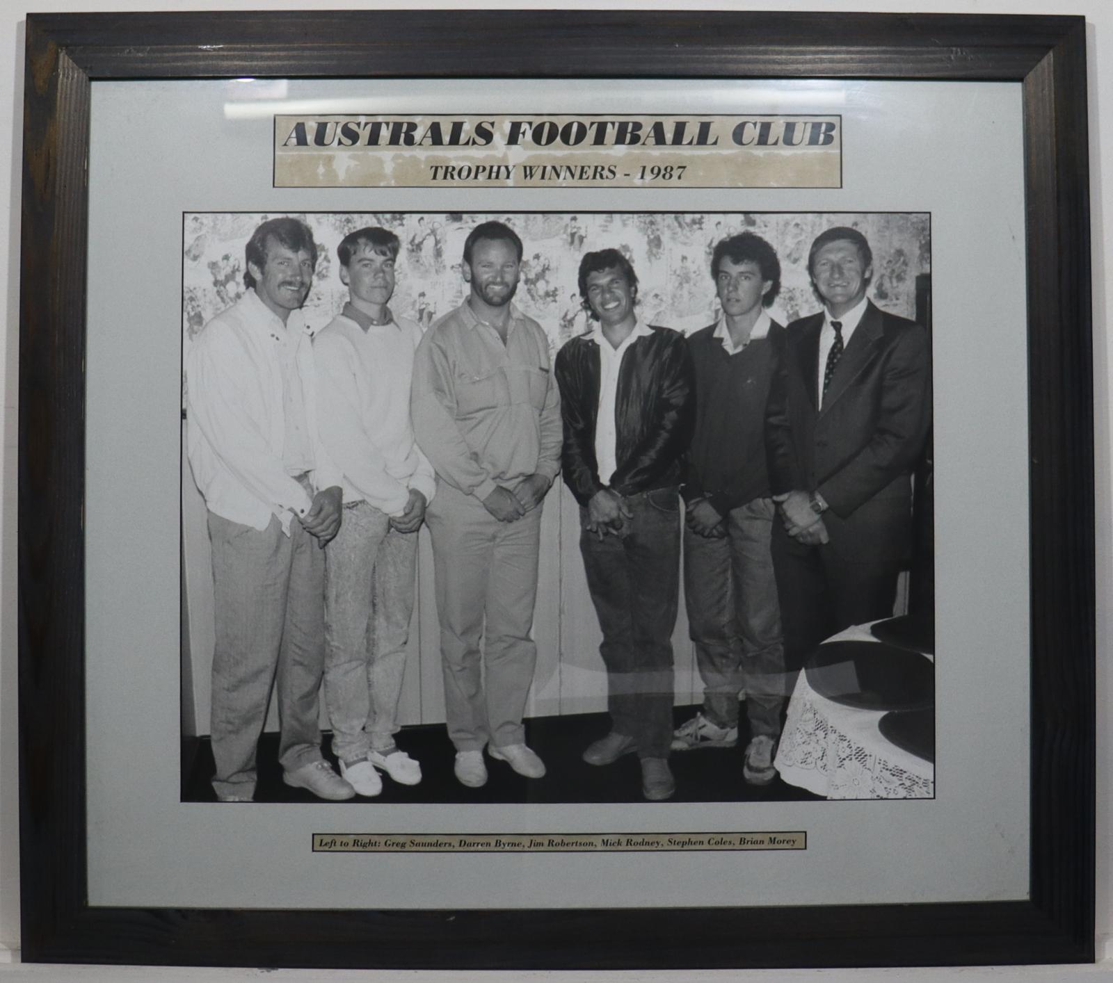 Australs Football Club Trophy Winners 1987