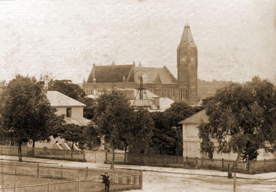 Clock tower and roof of Town Hall