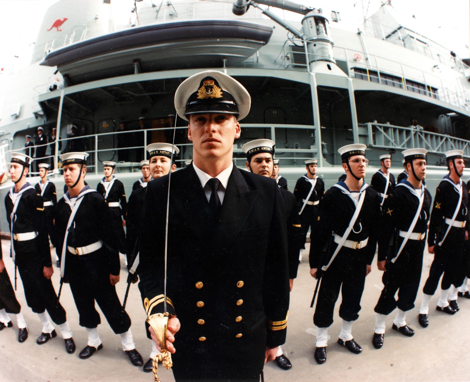 Crew during the Blessing Service for HMAS ANZAC III