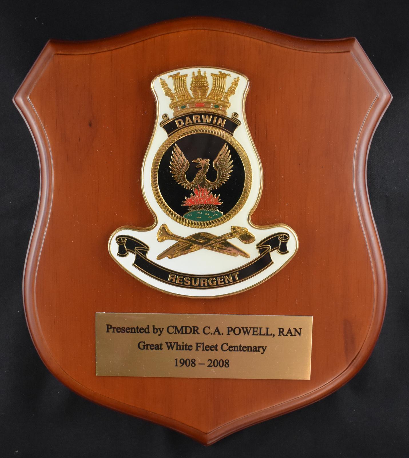 HMAS Darwin Plaque