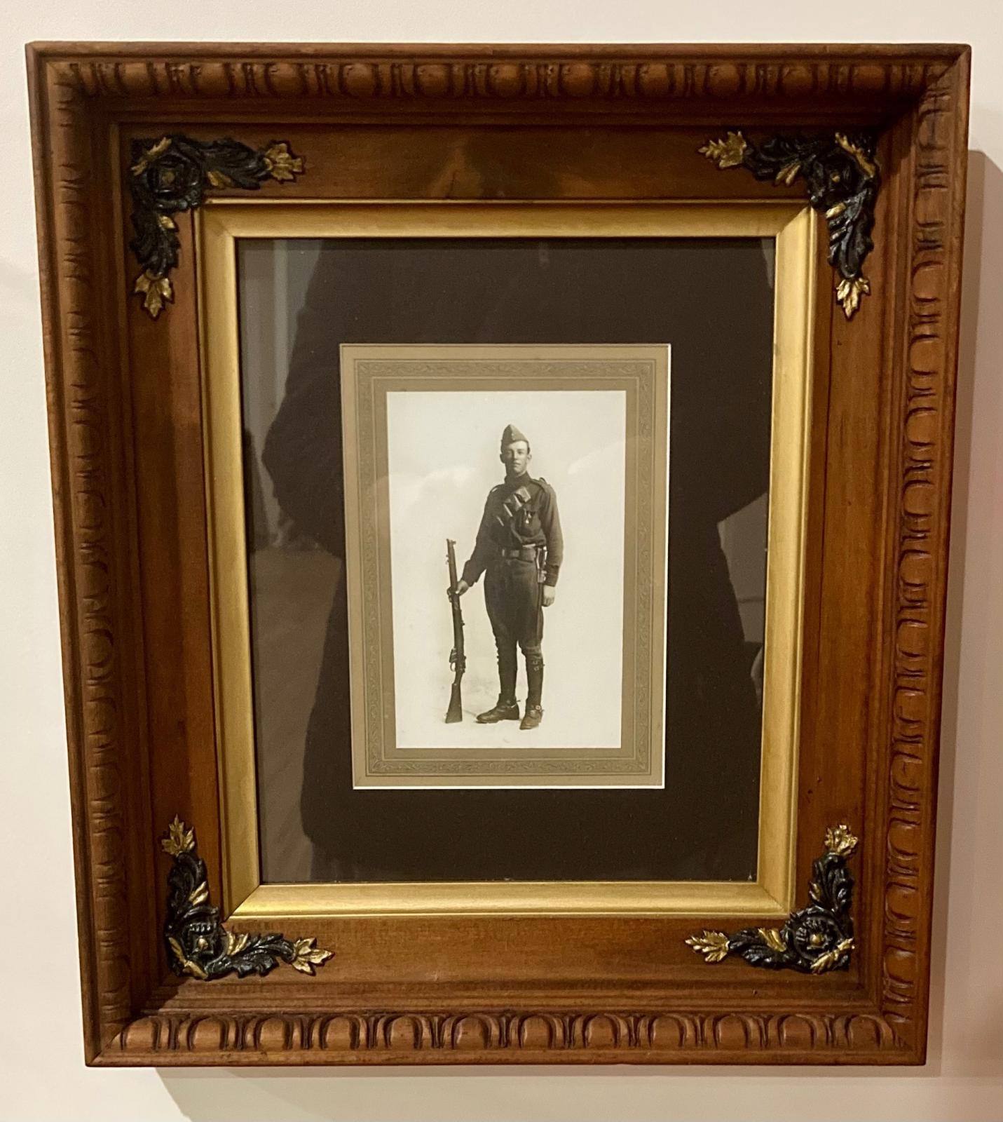 Framed memorial to James Arthur Alexander Bailey