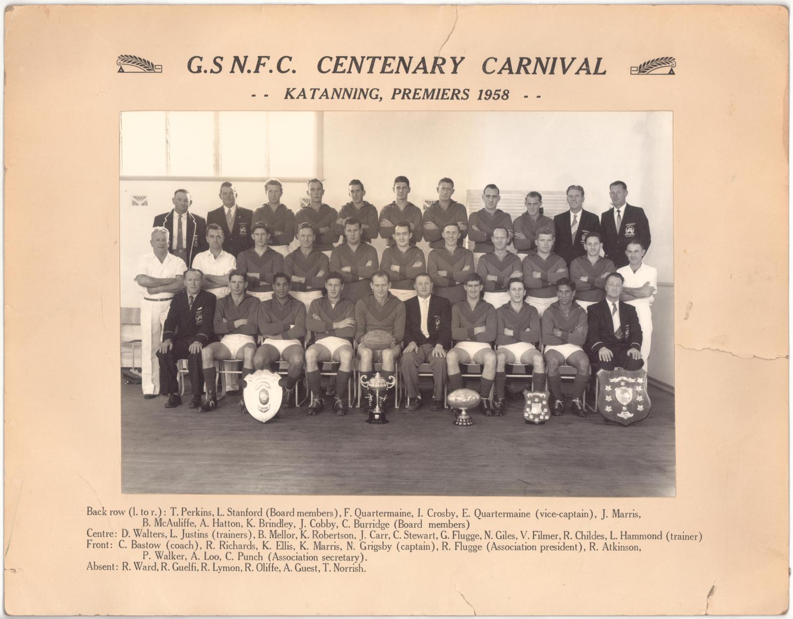 G.S.N.F.C. Centenary Carnival Premiers