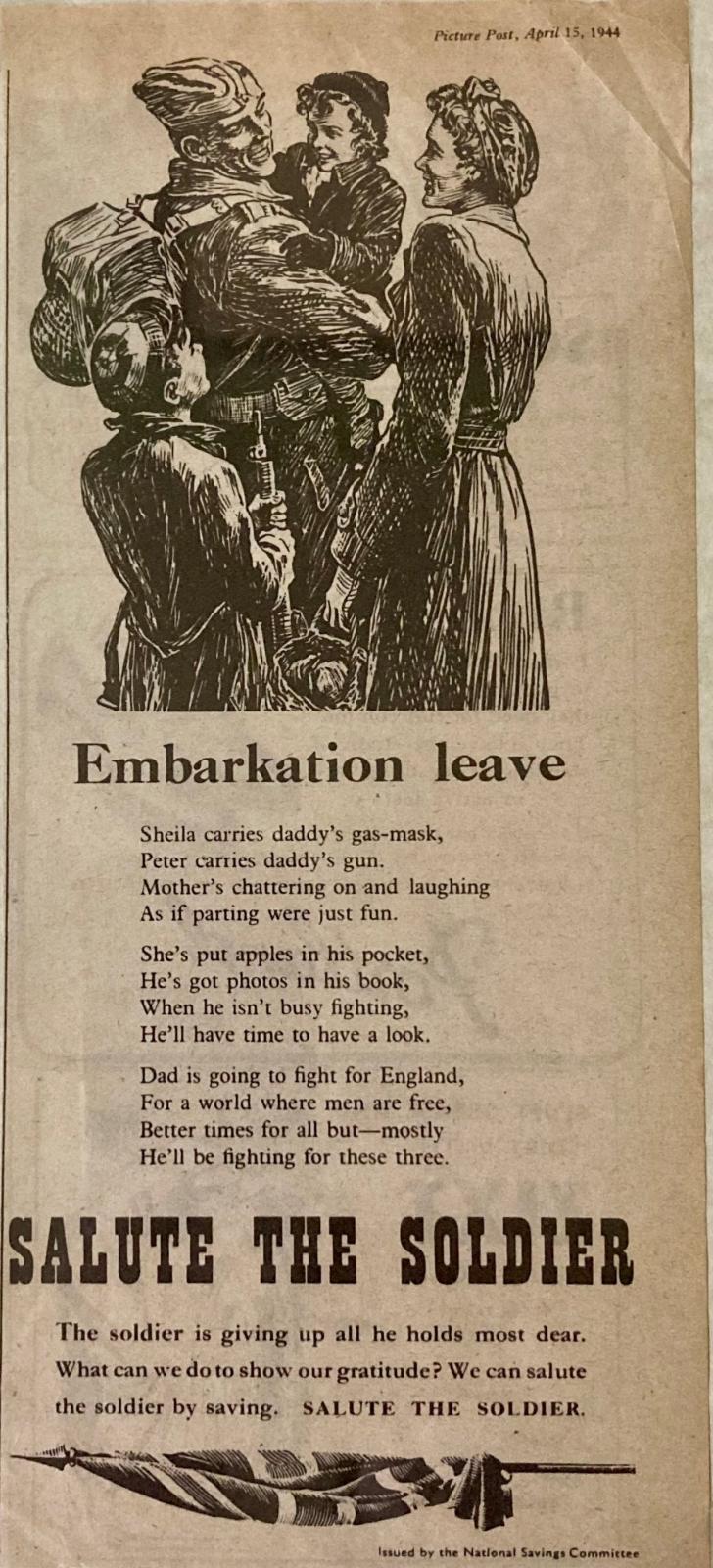 Salute the Soldier advertisement 2 - 'Embarkation Leave'