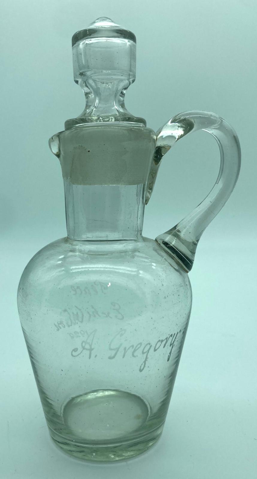 Souvenir glass jug from the Adelaide Peace Exhibition, 1920 - back