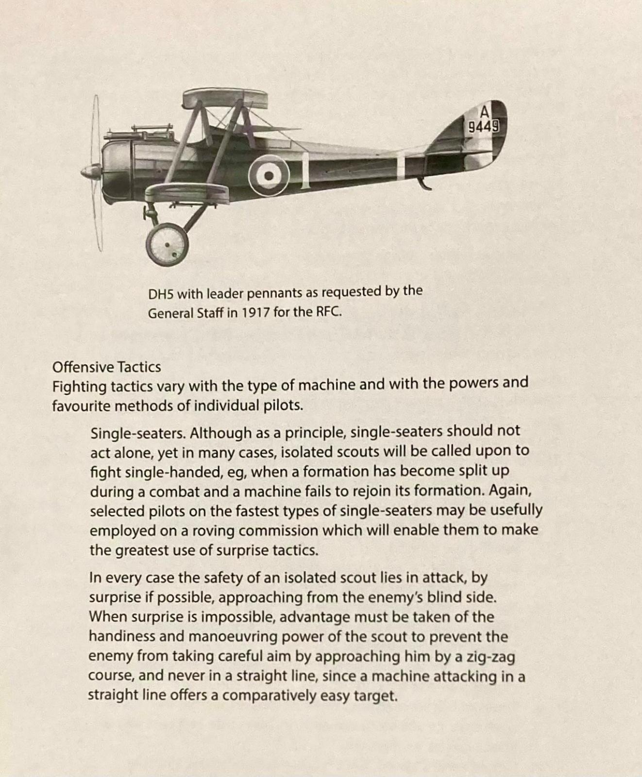 Airco DH.5 A9449 profile drawing in book