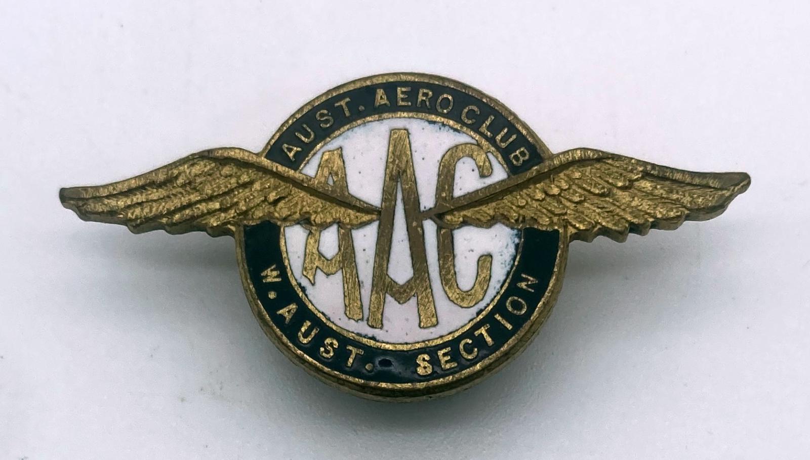 Australian Aero Club W. Aust Section enamel badge