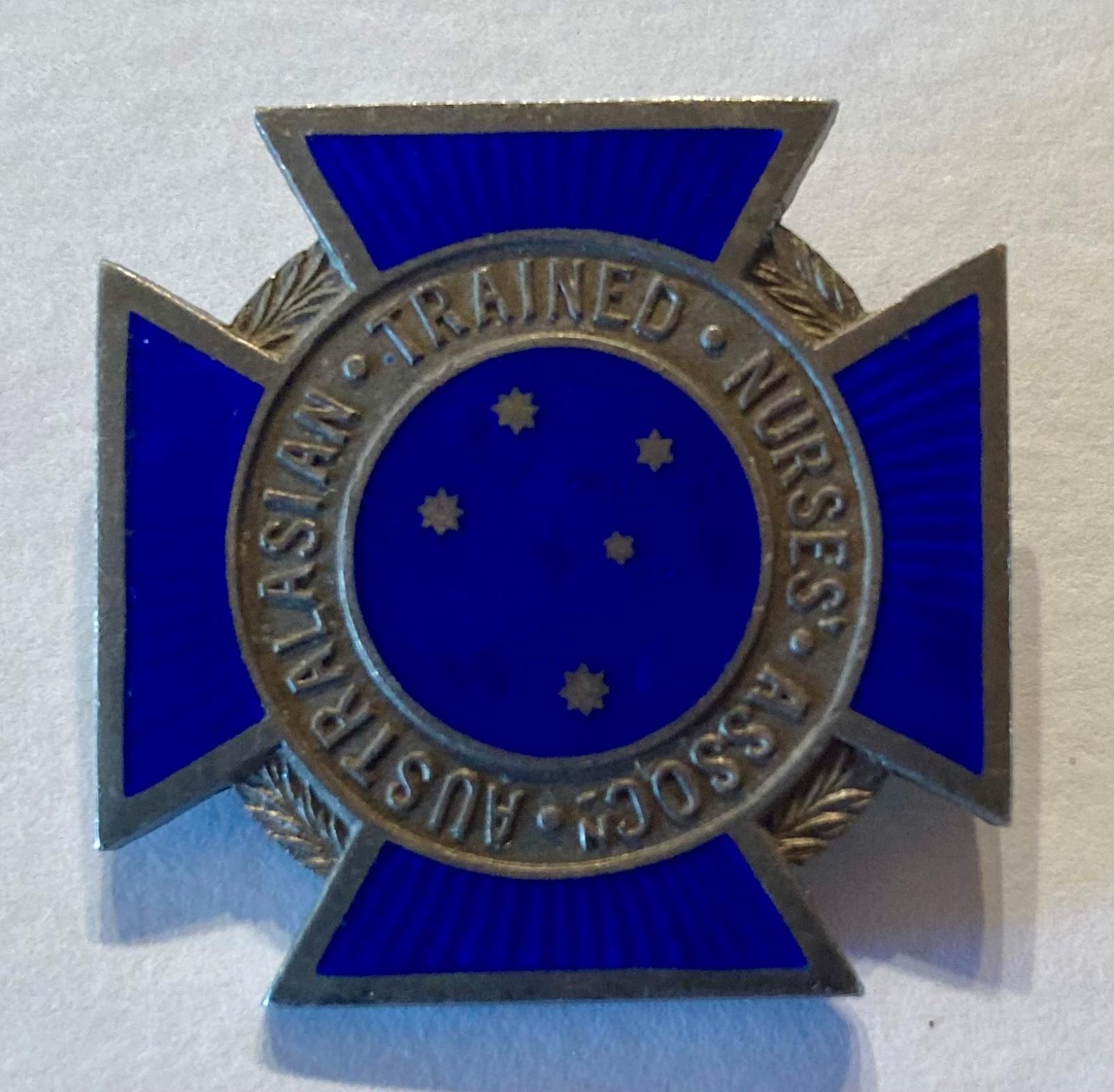 ATNA silver and enamel badge presented to Adele Baker