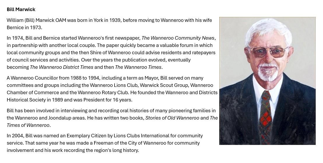 Bill Marwick - Freeman of the City