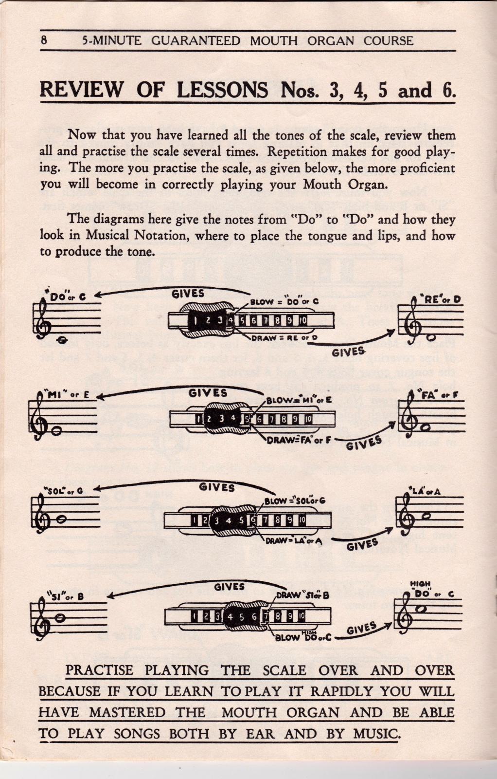 '5 Minute Mouth Organ Course' sample page