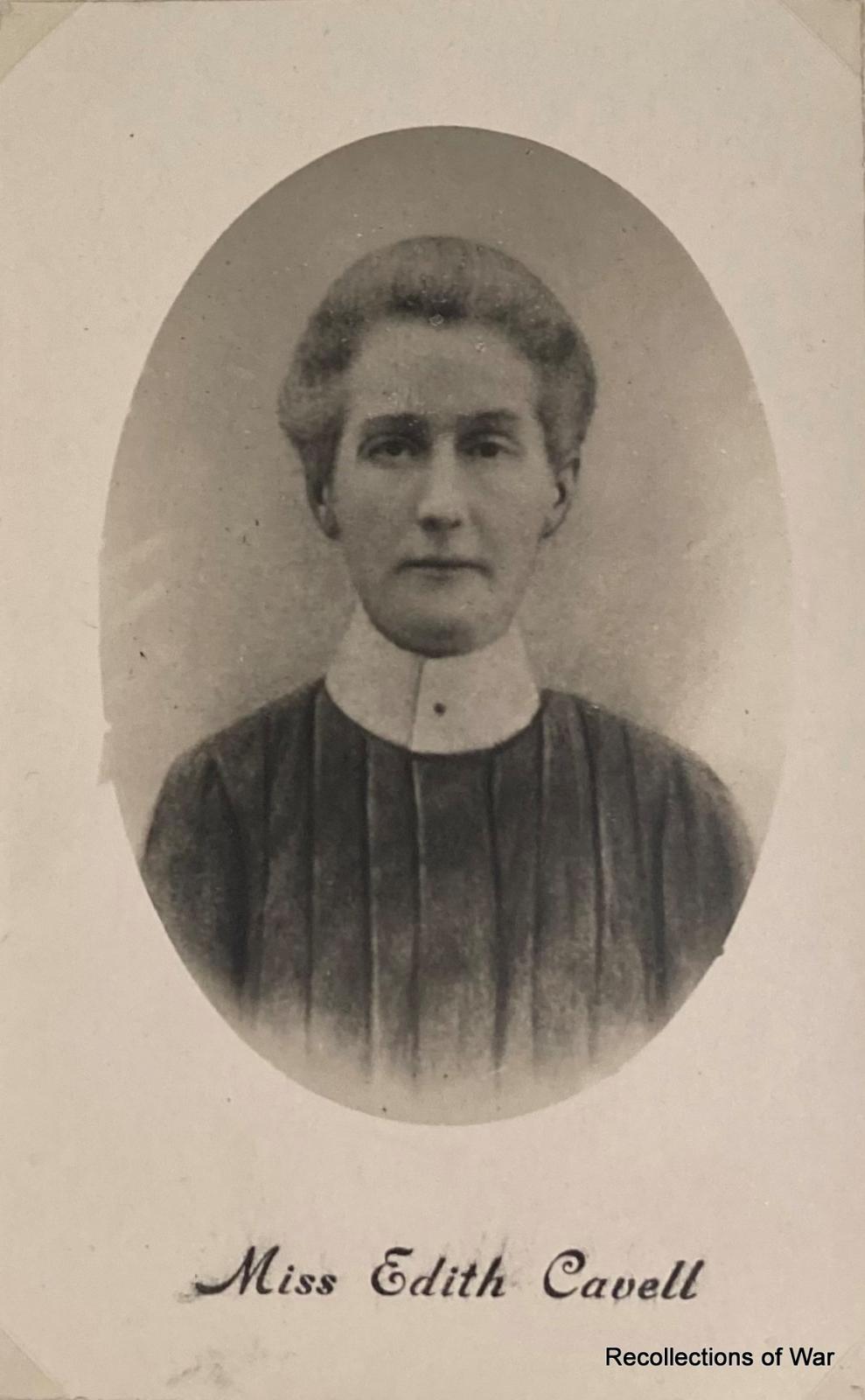 Portrait postcard of Miss Edith Cavell - british nurse