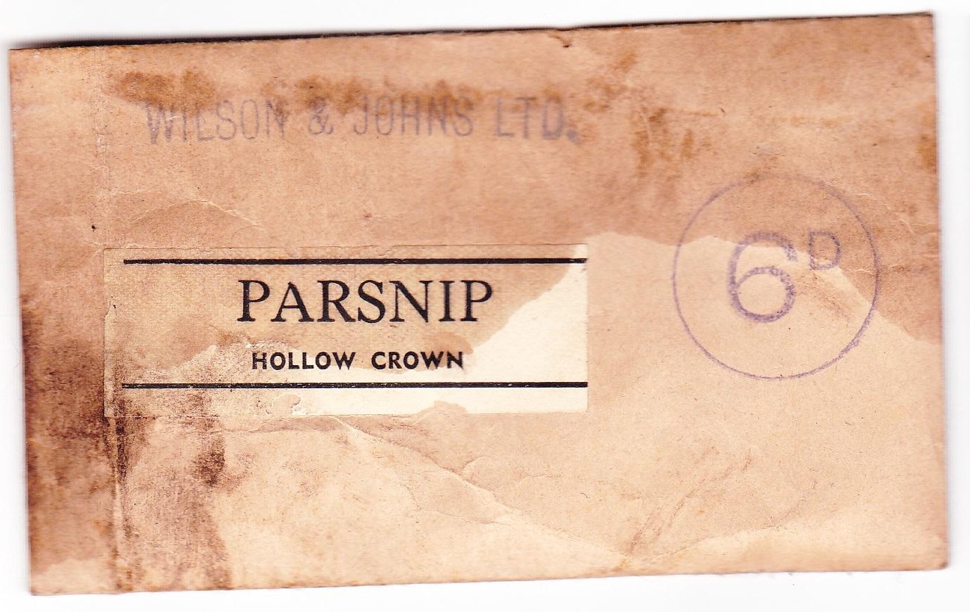 Packet of parsnip seeds